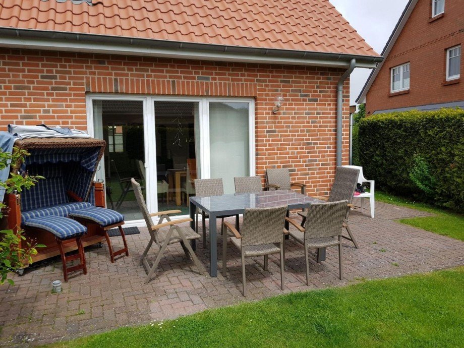 Terrasse Doppelhaush�lfte Burg auf Fehmarn
