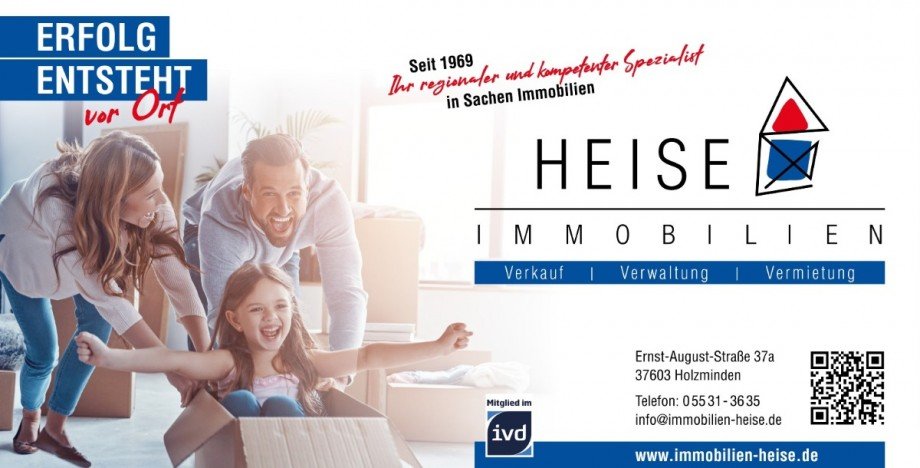 Heise Immobilien Holzminden - www.immobilien-heise.de Etagenwohnung Holzminden