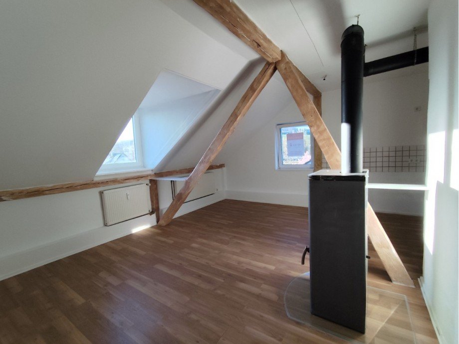 Wohnzimmer mit offener K�che Dachgeschosswohnung H�xter/Ottbergen