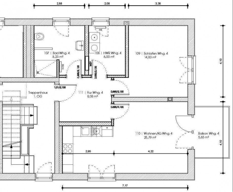 Obergeschoss rechts ** Grundriss Wohnung-Nr. 4 Etagenwohnung Holzminden