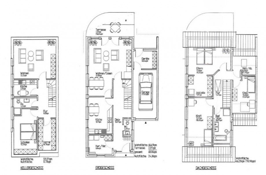 Grundrisse alle Etagen - Heise Immobilien Doppelhaush�lfte Holzminden