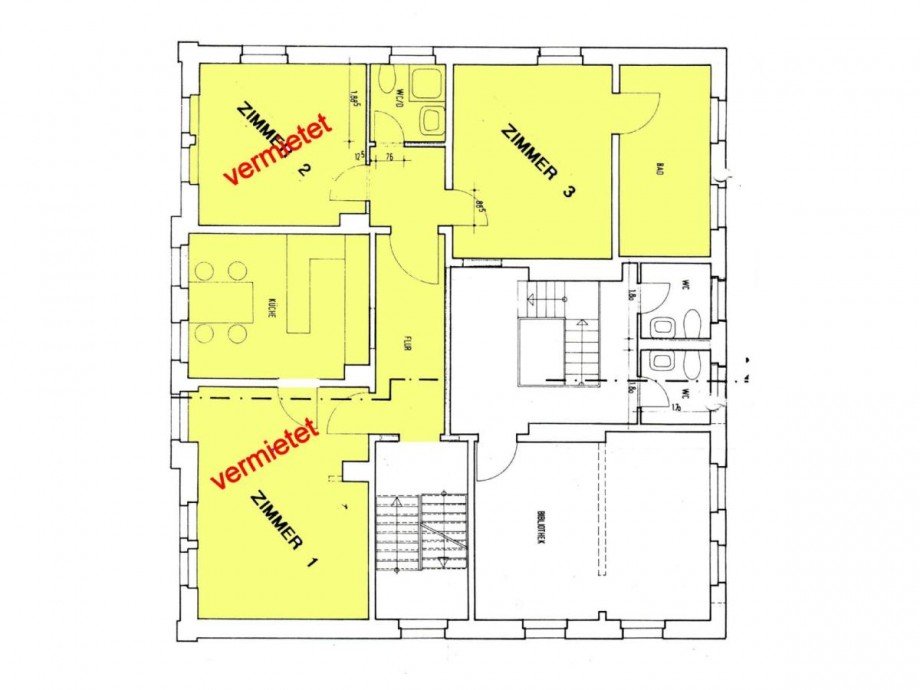 Grundriss WG OG Zi Etagenwohnung Holzminden