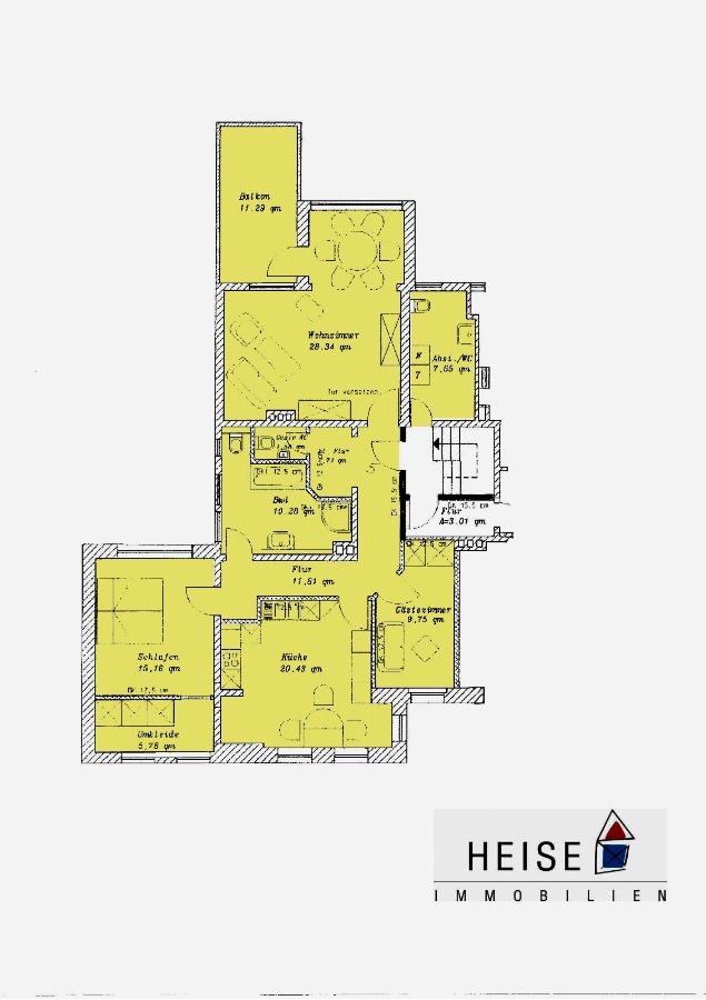 Grundriss Obergeschoss_gro�e-Whg. Etagenwohnung Holzminden