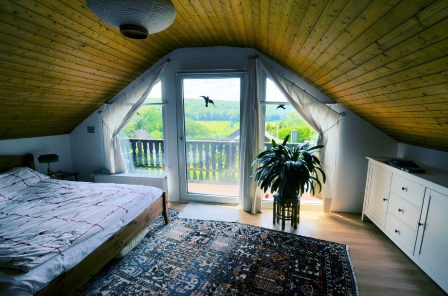Obergeschoss Schlafzimmer links Einfamilienhaus Heinade